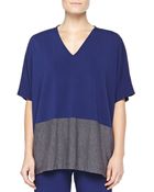 Natori Colorblock Jersey Caftan Top - Lyst