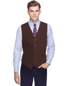 Brooks Brothers Brushed Cotton Vest - Lyst