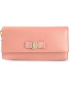 Ferragamo Bow Detail Clutch - Lyst
