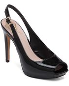 Vince Camuto Halca Patent Leather Slingback Pumps - Lyst