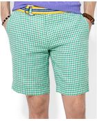 Polo Ralph Lauren Straight-Fit New Haven Checked Linen Shorts - Lyst