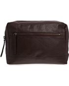 Asos Leather Wash Bag - Lyst