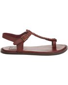 Asos Sandals with Woven Leather Strap - Lyst