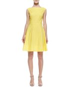 Shoshanna Sleeveless Seamed Stretch Dress - Lyst