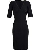 Nina Ricci Floral Jacquard Ruche Panel Dress - Lyst