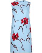 Miu Miu Printed Crepe Dress - Lyst