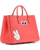 Anya Hindmarch Ebury Maxi Featherweight Victory Leather Tote - Lyst