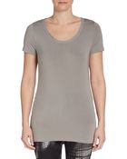 Elie Tahari Raw-edge Jersey Tee - Lyst