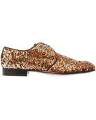 Dolce & Gabbana Sequinned Lace-Up Shoes - Lyst