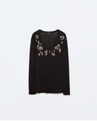 Zara Shiny Leopard-Print T-Shirt - Lyst