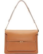 Marni Brown Leather Shoulder Bag - Lyst