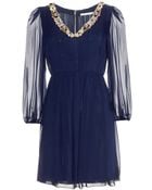 Alice + Olivia Rease Silk Chiffon Dress - Lyst