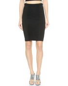 Yigal Azrouel Mesh Ottoman Skirt - Jet - Lyst