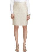 Brooks Brothers Metallic Lace Pencil Skirt - Lyst