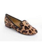 Nine West Lavalu Leopard Print Smoking Flats - Lyst