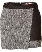 MSGM Rubberized Tweed Skort - Lyst