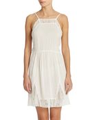 Free People Lace Inset Slip Dress - Lyst