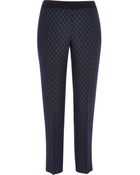 River Island Blue Print Cigarette Pants - Lyst