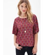Forever 21 Abstract Print Top - Lyst