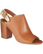 MICHAEL Michael Kors Cassie Slingback Heels - Lyst