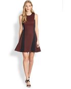 DKNY Mesh Scuba Panel Aline Dress - Lyst