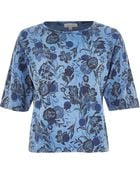 River Island Blue Floral Spot Print Oversized Boxy Top - Lyst