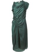 Lanvin Draped Dress - Lyst