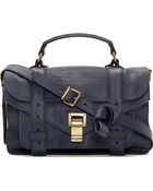 Proenza Schouler Midnight Blue Luxe Leather Tiny Ps1 Satchel - Lyst