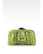 Giorgio Armani Runway Clutch In Python - Lyst