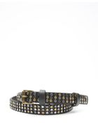 Beck Sondergaard Black Leather Skinny Multi-Stud Belt - Lyst
