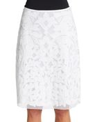 Josie Natori Embroidered Skirt - Lyst