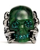 Alexander McQueen Plexiglas Claw Skull Ring - Lyst
