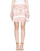 3.1 Phillip Lim Chevron Insert Flounce Skirt - Lyst