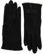 Lauren by Ralph Lauren Embellished Wool Gloves - Lyst