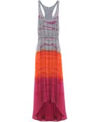 Red Haute Tie Dye Chiffon Maxi Dress - Lyst