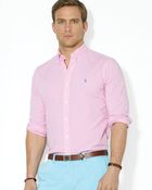Ralph Lauren Polo Custom Checked Poplin Button Down Shirt - Slim Fit - Lyst