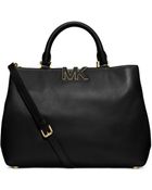 Michael Kors Florence Leather Large Satchel - Lyst