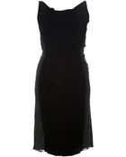 Nina Ricci Lace Back Velvet Dress - Lyst