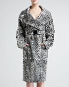 Donna Karan New York Ocelotprint Goatskin Trench Coat - Lyst