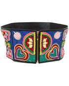 Manish Arora 120Mm Heart Embroidered High Waist Belt - Lyst