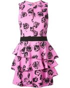 Emanuel Ungaro Printed Frilled Dress - Lyst