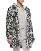 Pam & Gela Faux-Fur Leopard-Print Coat - Lyst