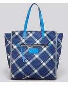 Marc By Marc Jacobs Marc It Plaid Nylon Tote Bag - Lyst