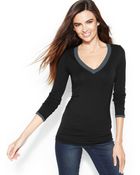 Inc International Concepts Long-Sleeve V-Neck Top - Lyst