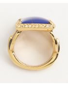 Rachel Zoe Gold And Lapis Square Ring - Lyst