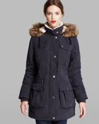 DKNY Anorak - Piper Faux Fur Trim Hood - Lyst