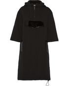 Christopher Kane Patent Leather-Trimmed Neoprene Hooded Dress - Lyst
