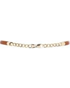 River Island Brown Skinny Leather Chain Waist Belt - Lyst
