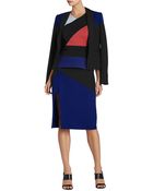 BCBGMAXAZRIA Nataliah Asymmetrical Color Blocked Top - Lyst