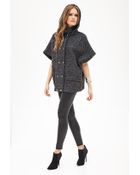Forever 21 Wool Blend Cape - Lyst